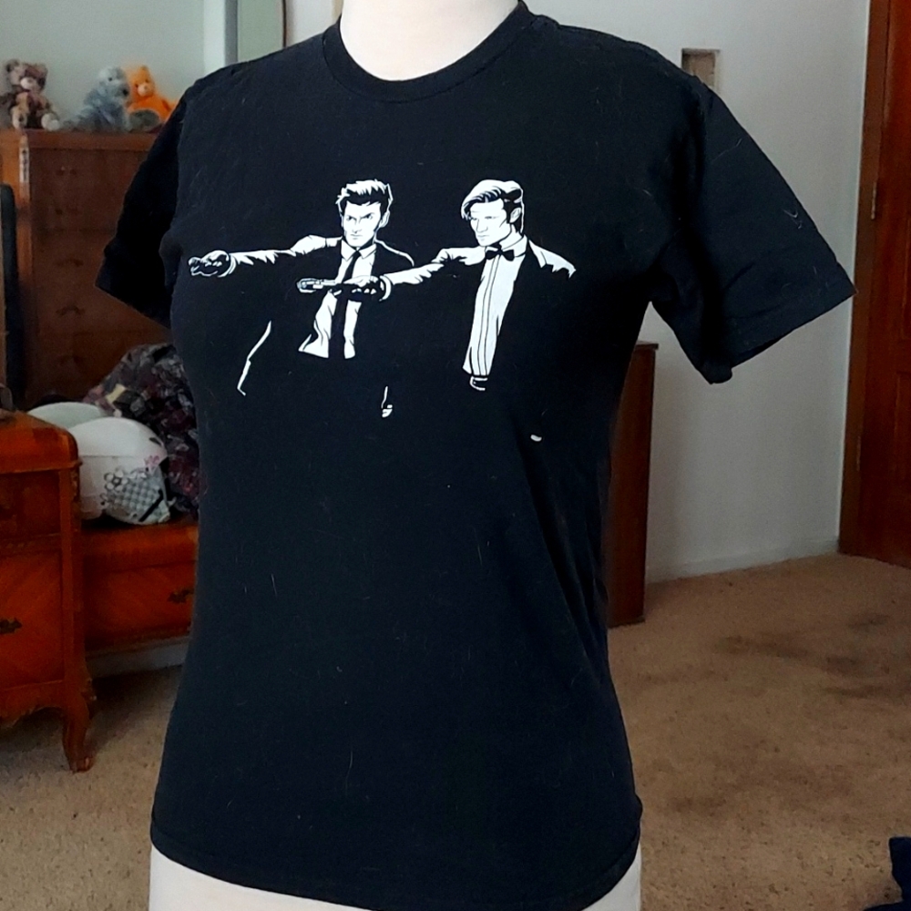 Dr Who Pulp Fiction Mash Up - 10th & 11th Doctor T-Shirt